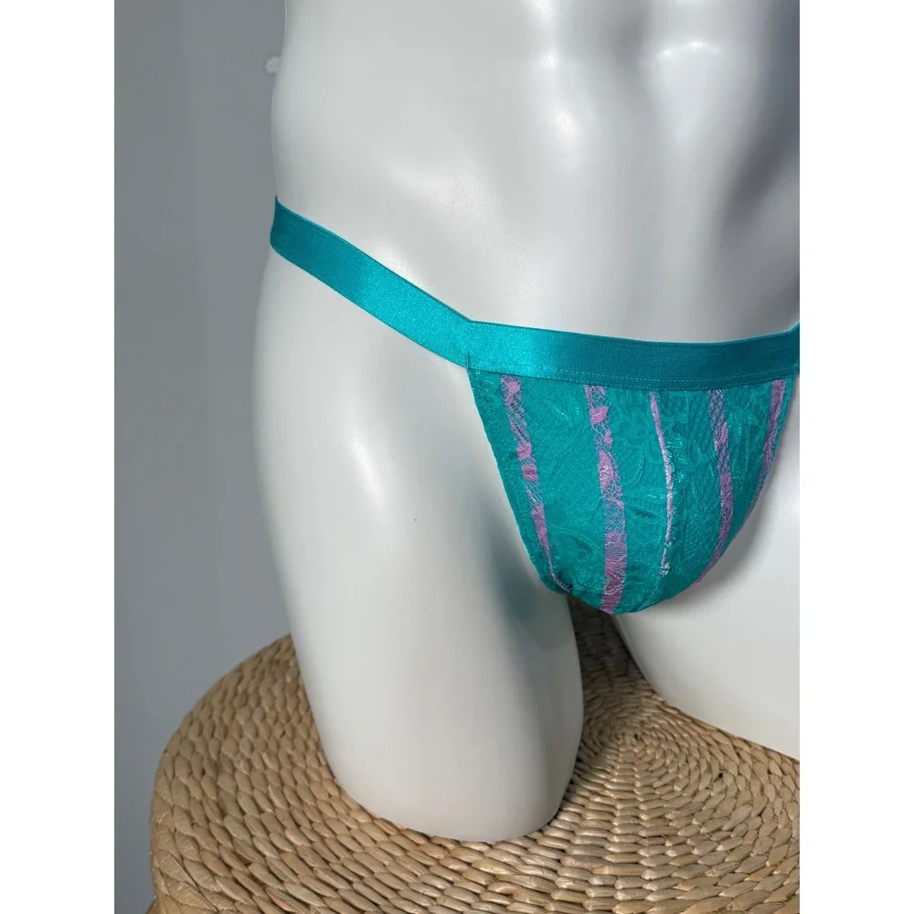 Cosabella Never Say Never Andaman Stripe Italian Lace Thong for‎ Men M